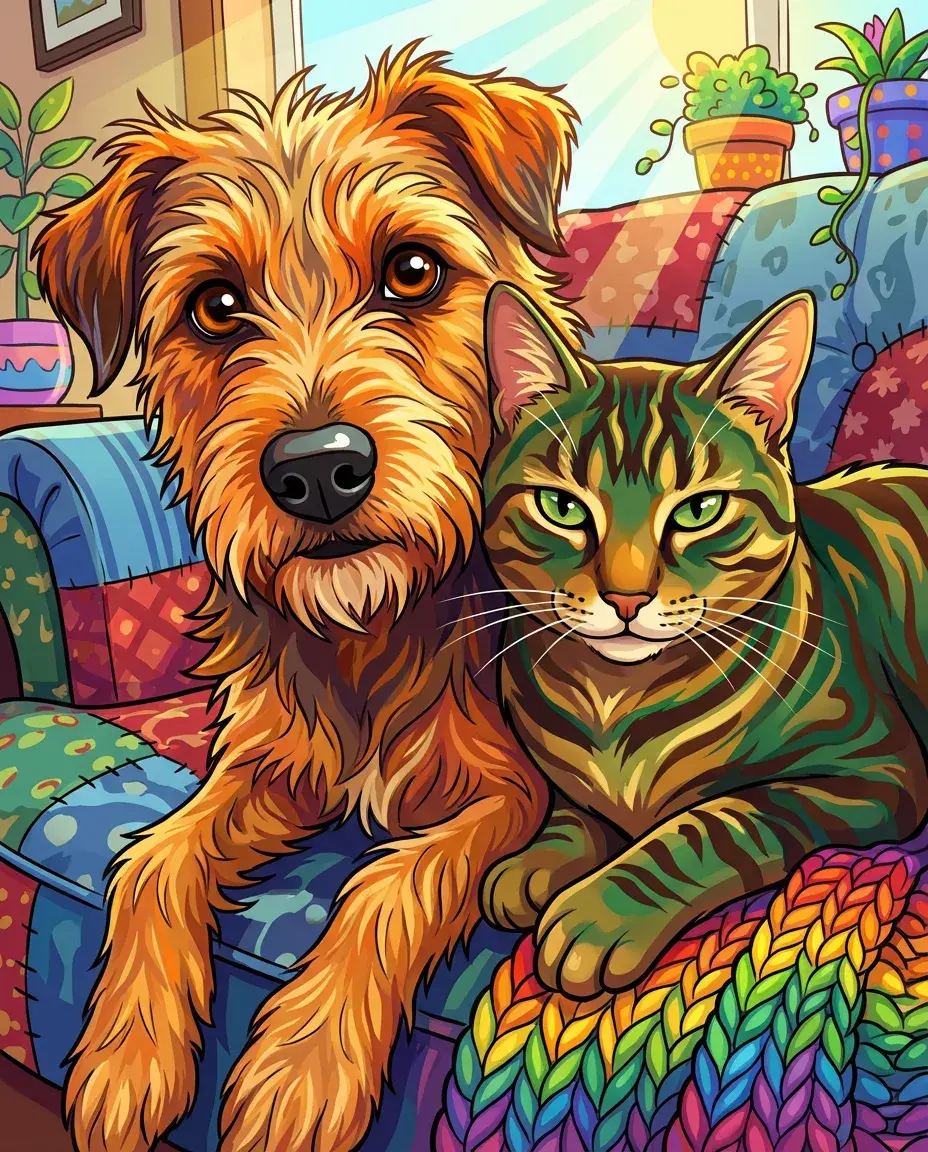 Pet portrait style example