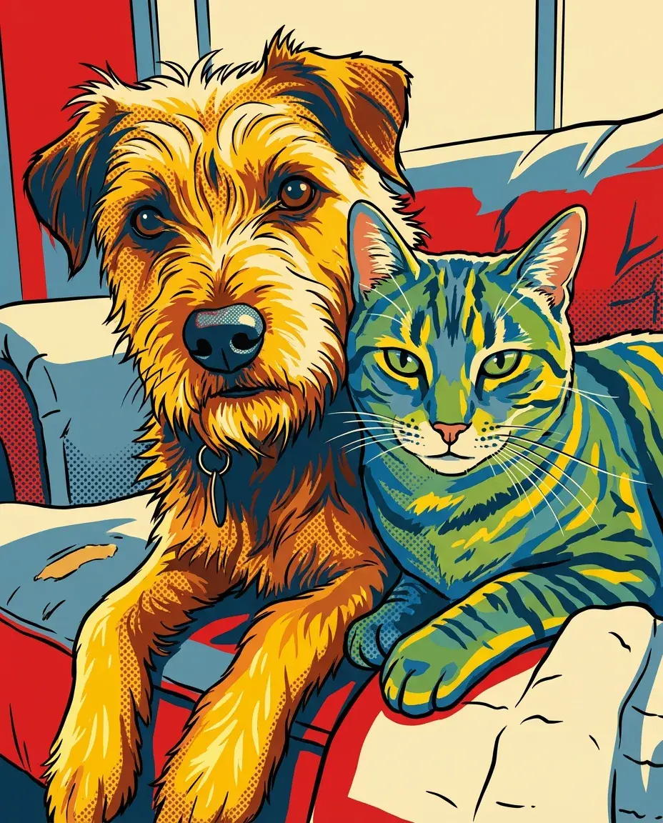 Pet portrait style example