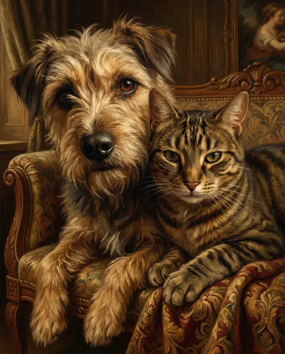 Pet portrait style example